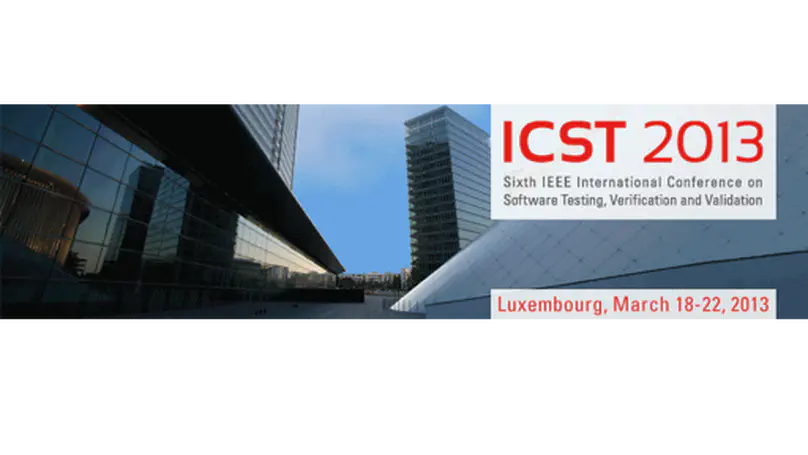 Icst 2013 in Luxembourg in March